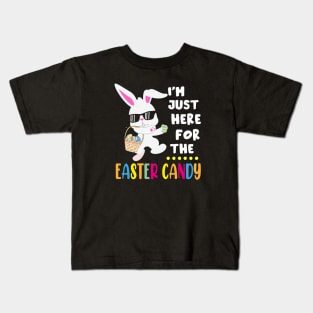 Funny Easter Bunny I'm Just Here For Easter Candy Kids Boys Kids T-Shirt